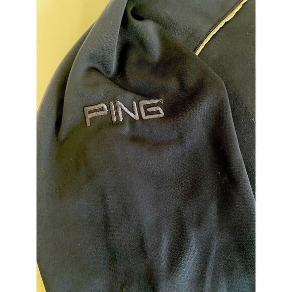 Mens PING 1/4 Zip Golf Sweatshirt Long Sleeve Navy Blue Large - Picture 3 of 7
